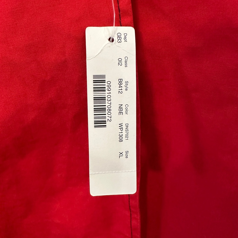 J.Crew Navy & Red Hooded Anorak Jacket Gold Zipper Size XL New With Tags - Picture 9 of 9